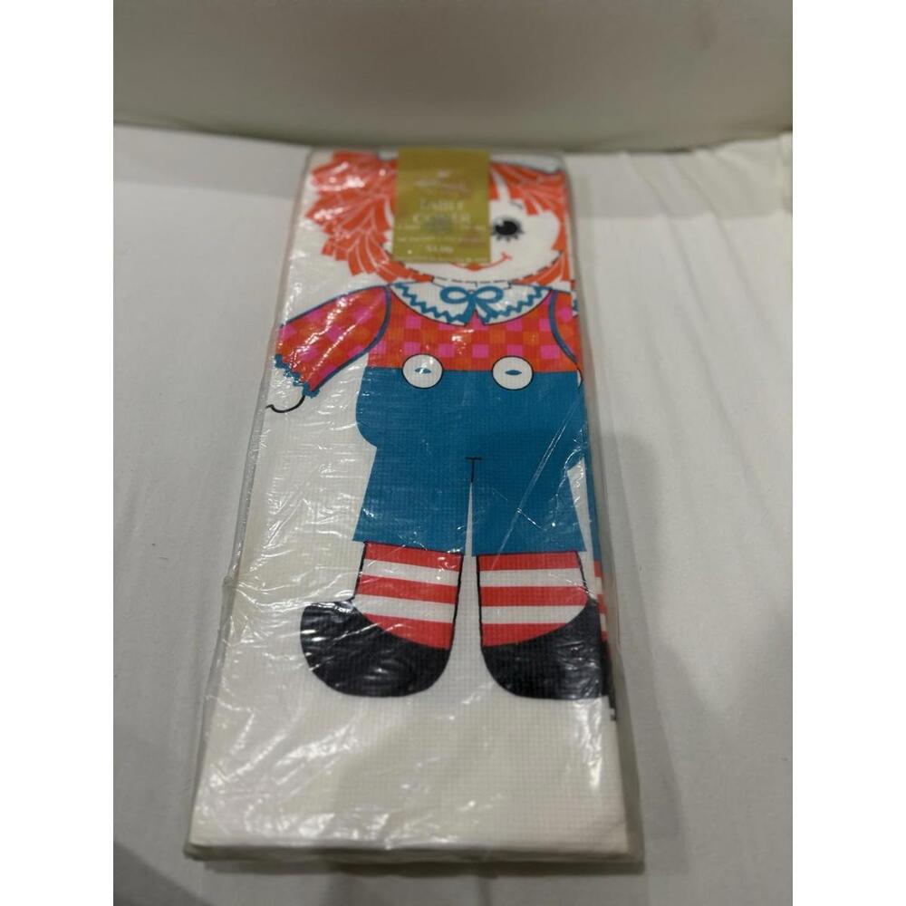 Vintage Raggedy Ann & Andy Table Cover Hallmark Party Supplies‎ Sealed